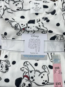 Disney 101 Dalmatians Velour Pyjama Set UK Size 4-24 2XS-2XL - Picture 1 of 2