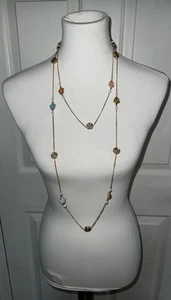 Kate Spade lange Emaille Blume und Gold Anhänger Halskette - Bild 1 von 10