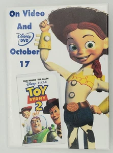 Vintage 2000 Jessie Toy Story 2 on Video Rectangular Pinback Button Disney Pixar - Picture 1 of 4
