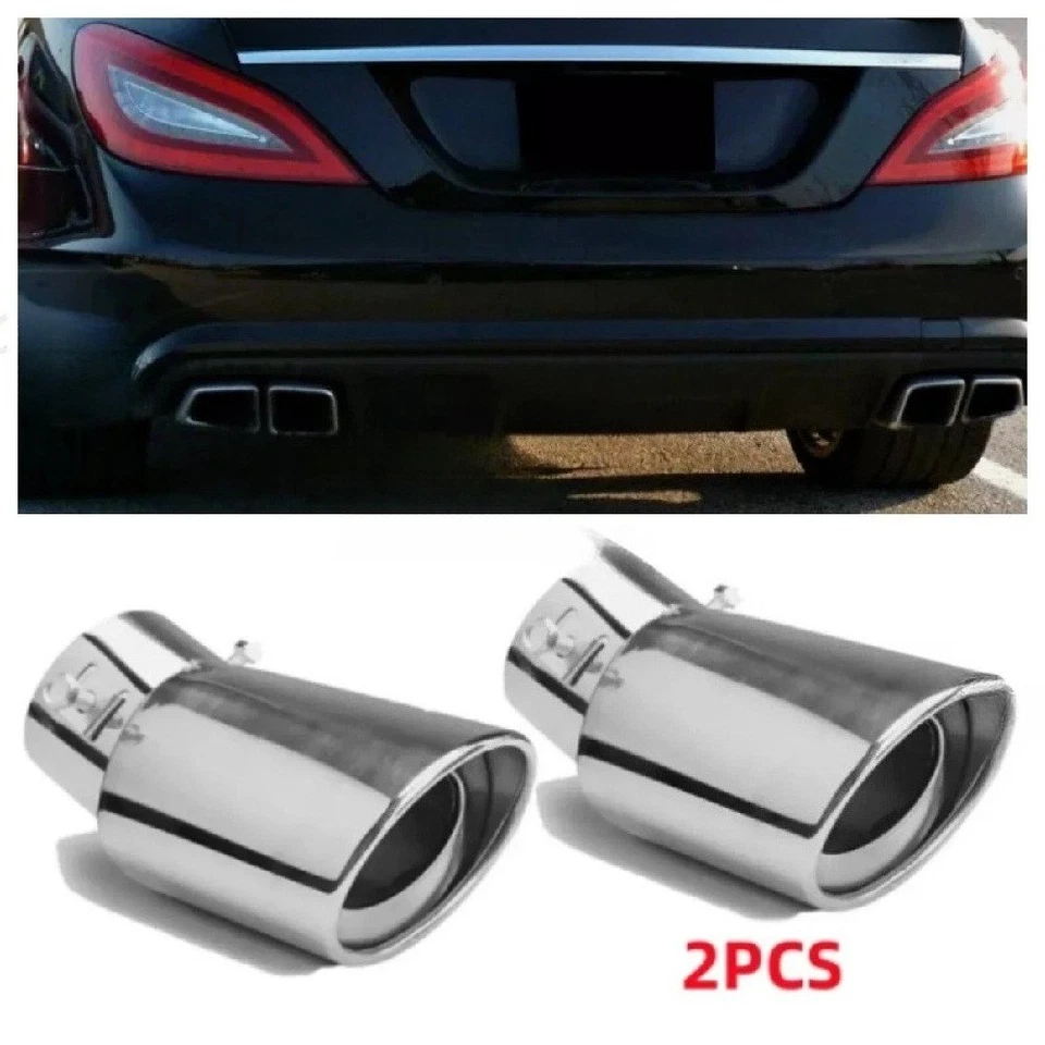For Benz CLS-Class W218 2PC Car Tail Pipe Exhaust Rear Muffler Tailpipe Tip Foto 1 de 4