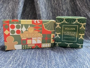 Voluspa Noble Fir Garland Scented Candle (2.5 Oz) w/ Premium Voluspa Matches Set - Picture 1 of 3