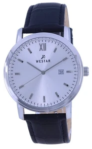 Reloj para hombre Westar esfera blanca correa de cuero cuarzo 50244 STN 107 - Imagen 1 de 3