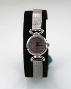 Victoria Rhein Uhr Damen Silber Edelstahl Mesh WR Batterie Rosa Quarz - Bild 1 von 6