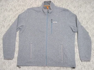 Orvis Herren 2XL Full Zip Langarm Fleece Pullover Jacke Meliert Grau - Bild 1 von 11
