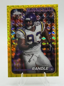 2024 Topps Chrome John Randle Yellow Geometric Refractor 22/75 Minn Vikings - Bild 1 von 2