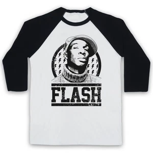 Grandmaster Flash Tribute Hip Hop Rap Icon DJ MC B-Boy 3/4 Sleeve Baseball Tee - Picture 1 of 12