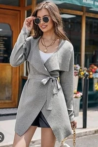 Neu Petal & Pup Zimmer grauer Cardigan Damengröße 6 stilvoll mit Schnürung hinten  - Bild 1 von 18