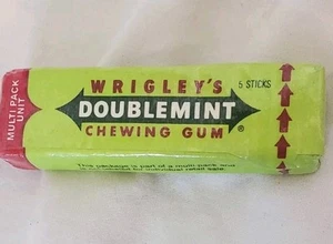 Wrigley’s Doublemint Chewing Gum Vintage Sigillato Mai Aperto Made In USA Confezione da 5 - Foto 1 di 7