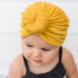Newborn Headband Hat Cotton Baby Kids Turban Flower Headband Head Wrap For Girl