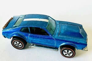 Hot Wheels Redline 1970 Mighty Maverick HK Blue Original Hong Kong Brown Wing - Picture 1 of 10