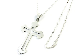 Taxco Mexican 925 Sterling Silver Cross with 24" Thai Chain. 19 grams - Picture 1 of 12