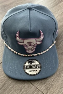 Chicago Bulls New Era 9Fifty The Golfer SnapBack Adjustable Hat Blue Color - Picture 1 of 4
