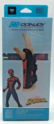 Marvel SPIDERMAN Comfort Wrist Brace Moderate YOUTH LEFT MSRP $19.99 - Image 1 of 4