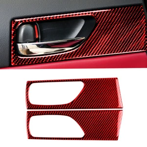 For Lexus IS200t 250 IS300 IS350 2014-18 Red Carbon Fiber Rear Door Handle Cover - Picture 1 of 12