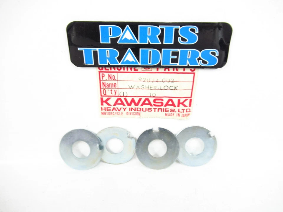 Juego de 4 arandelas de bloqueo originales Kawasaki 12 mm C2SS C2TR F1TR F2TR F3 F4 F6 F7 NUEVO DE STOCK Foto 1 de 1