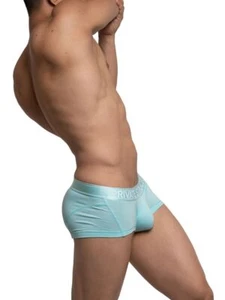 PRIVATE STRUCTURE Bamboo Boxer Sports Trunks Platinum Seamed Pouch Cyan 4073 37 - Picture 1 of 7