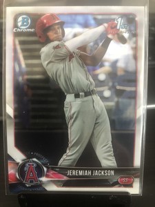 JEREMIAH JACKSON 2018 Topps 1st Bowman Draft CHROME BDC-51 Los Angeles Angels