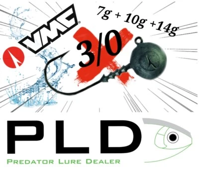 VMC Jigkopf Ball Head 3/0 - Bleikopf, Gummifisch, Angelzubehör, Softbait, Haken - Bild 1 von 4