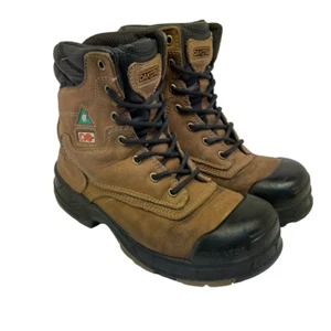Botas de trabajo Dakota para mujer 8" cuatro básicas punta de acero placa compuesta 8006 tostadas 9M - Imagen 1 de 9