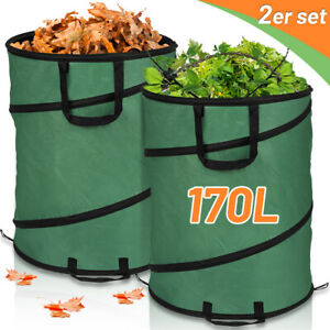 Worek ogrodowy Pop Up 170L Worek na liście Worki ogrodowe Kompost Worek na odpady ogrodowe Zielony