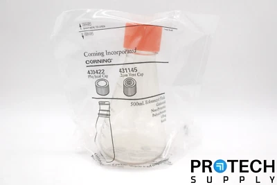 Corning 431145 500mL Erlenmeyer Flask Sterile w/ Vent Cap SEALED NEW w/ WARRANTY - Image 1 of 4