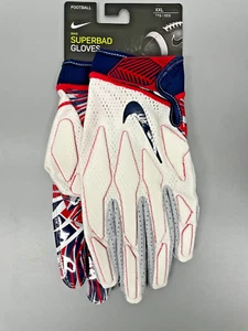 Nike Superbad Men's Size 2XL NEW ENGLAND PATRIOTS NFL Receiver Gloves PGF709-196 - Picture 1 of 5