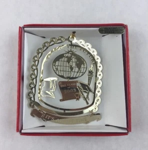 Nations Treasures Class of 2003 24K Flashed Brass Metal Ornament Souvenir - Picture 1 of 5