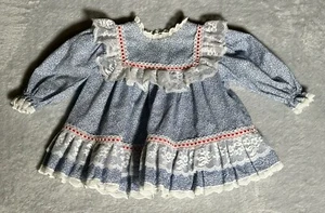 Vintage Bryan Baby Girls Size 6-9 Months Dress With Lace Trim - Picture 1 of 4