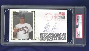 Nolan Ryan Texas Rangers Baseball HOFer Autographed First Day Cover PSA SLABBED - Picture 1 of 1