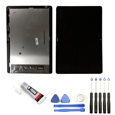 VITRE + ECRAN LCD POUR HUAWEI MediaPad T5 10.1" NOIR + OUTILS + COLLE