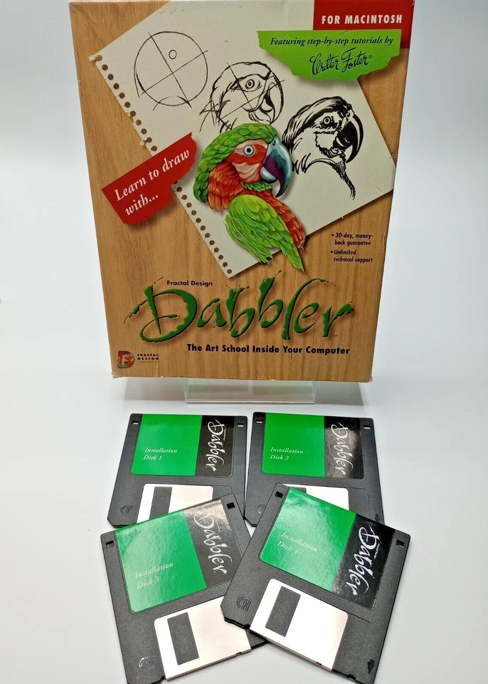 Vintage DABBLER Software for Macintosh by Fractal Design (3.5" Floppy Disks) - Image 1 of 4