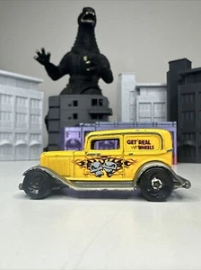 Hot Wheels 1988 Yellow w/ Flames '32 Ford Delivery Truck Get Real MI Thailand - Picture 1 of 7