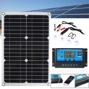 Flexibel Solarpanel Solarmodul Solarzelle 100A Solar Laderegler Kit Camping NEU - Bild 1 von 19