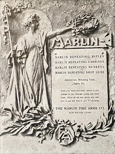 1903 MARLIN REPEATERS Rifle Carbines Musket Shot Guns Vtg Print Ad~Greek Goddess - Picture 1 of 2