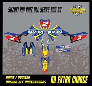 Rebound Graphics Kit to fit: Suzuki RM RMZ 85 125 250 450 models all years - Picture 1 of 6