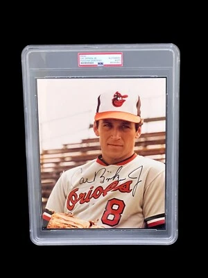 CAL RIPKEN JR. ORIOLES VINTAGE SIGNED AUTOGRAPH AUTO 8X10 PHOTO SLABBED PSA/DNA - Image 1 of 4