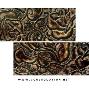 Cowhide Embossed Leather Sheets Roses Montreal, Cut to Size for Crafters, Wallet - Picture 1 of 4