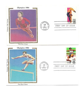 C101-04 28c Olympics 84, Colorano "Silk" Cachet set of 4 FDCs - Picture 1 of 2