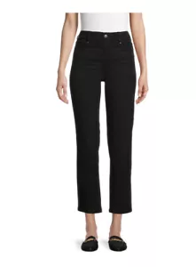 ⭐ 38" WAIST (XL) // WOMENS' TIME & TRU PULL ON STRAIGHT LEG JEAN - BLACK - Picture 1 of 7