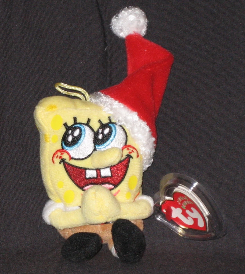 TY SPONGEBOB JOLLYELF JINGLE BEANIE 婴儿 - 状况完好 带完好标签 — 第 1/1 张图片
