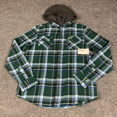 Camisa Sonoma Feminina Extra Grande Verde Botão para Cima Flanela Ao Ar Livre Macia Nova - Imagem 1 de 4