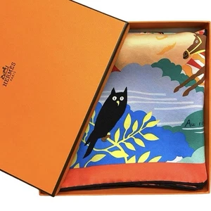 Hermes Multicolor Silk Scarf Carre 70 Sun Moon Pegasus Design 27.6 In Square - Picture 1 of 13