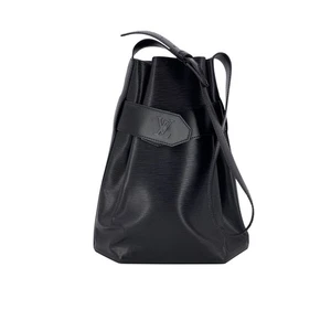 Authentic Louis Vuitton Vintage Black Epi Leather Sac d'Epaule Bucket Bag - Picture 1 of 7