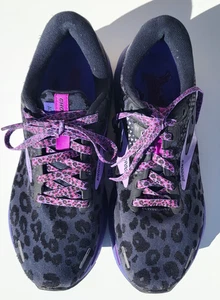 Brooks Ghost 14 Sneaker Damen 9 Lila Animal Print Laufen Aktiv Outdoor - Bild 1 von 14