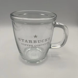 Starbucks Vintage 2001 Starbucks Large Coffee Tea Mug Clear Star Logo - Bild 1 von 10