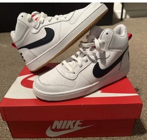 Brand New Nike Court Borough Mid Gs White/Black | 839977 107 UK6 - Picture 1 of 4