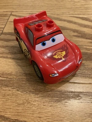 Duplo Lightning McQueen Lego Disney Pixar Cars Piston Cup W/Gray Wheels - Image 1 of 4