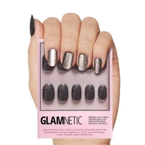 Press On Nails - Galactic | Kurze runde schimmernde Zinn Glitzernägel mit... - Bild 1 von 6