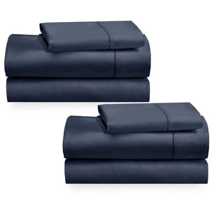 2-Pack Twin Sheets Set - 400 Thread Count 100% Cotton Sateen - Extra Soft, Br... - Picture 1 of 8