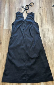 Chicos Gr. 0 (4-6) Tie Back Trapez Midikleid ärmellos einfarbig schwarz - Bild 1 von 6